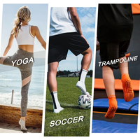 Chaussettes de Pilates en coton 100 % antidérapantes avec grip, logo personnalisé, tricotées, pour femmes, vente en gros