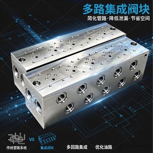 Bloc de vanne hydraulique Yicheng YC-JCF-001 en acier au carbone, connexion intégrée par plaque, bidirectionnel et contrôlable, à deux voies - Product Image 4