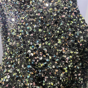 Popular Design Acrylic Polyester Woman Black Multi Color 66% Polyester Black Checkered Grey <strong>Tweed</strong> Fabric for Clothing - Product Image 5