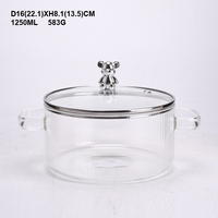 Ensemble de casseroles en verre écologiques au design moderne, avec couvercle, pour une utilisation en cuisine à domicile