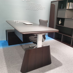 Desain Modern Boss Furnitur Kantor Mewah Bermotor Pintar Tinggi Dapat Disesuaikan Bentuk L Meja Kantor Eksekutif Teknologi Tinggi - Product Image 2