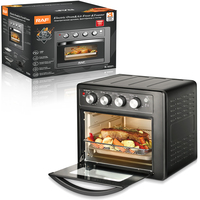 Four électrique RAF 3-en-1 avec friteuse à air et grille-pain, 25L, cuisinière de comptoir avec contrôle de température, minuterie et porte vitrée pour cuisine domestique