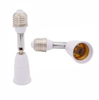 Base de lampe d'extension universelle E27 à E27 Tube rotatif à 180 degrés Support de lampe d'extension d'ampoule LED Prise de conversion de tête