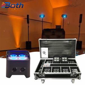 ไฟพาร์ LED พกพา 4x18W RGBWA+UV ไร้สาย ใช้แบตเตอรี่ สำหรับงานแต่งงาน ดีเจ คลับ - Product Image 1