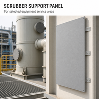 Panneau de support pour épurateur en PRV avec service de découpe pour plateformes d'équipements et zones de service des systèmes utilitaires industriels