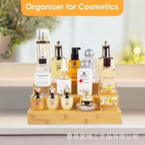 Wooden <b>Spice</b> <b>Jar</b> Storage <b>Rack</b> 3 Tier Standing Type Kitchen Cabinet Organizer <b>For</b> Home Desktop Use - Product Image 5