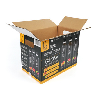 Boîtes d'expédition de vin en carton personnalisées Emballage ondulé recyclé pour bouteilles de boissons et d'alcool - Product Image 3