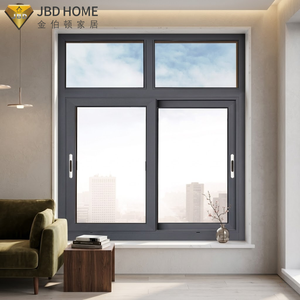 Ventanas Corredizas Horizontales Modernas de Aleación de Aluminio Resistentes a Huracanes con Mosquitera Magnética de Acero Inoxidable - Doble Escalera - Product Image 2