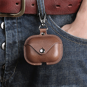 Étui en cuir de haute qualité au design rétro durable pour écouteurs pour <span class=keywords><strong>iPhone</strong></span>, étui pour écouteurs sans fil de haute qualité - Product Image 6