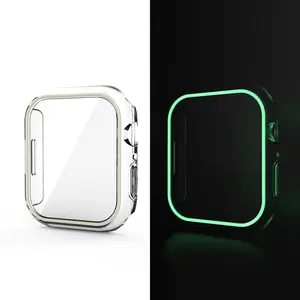 En yeni sıcak ürün Neon aydınlık saat durumda ekran koruyucu Apple için İzle serisi 7 41mm 45mm