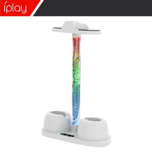 Base de Carga para Controlador <span class=keywords><strong>VR</strong></span> Iplay Cool con Iluminación RGB y Funciones de Almacenamiento, Base de ABS+Metal HBV-463 para <span class=keywords><strong>3</strong></span> - Product Image 4