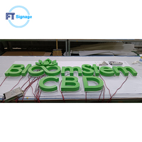 Letras 3D con Retroiluminación LED, Letras Iluminadas de Acrílico o Aluminio para Tienda, Oficina, Comercio Minorista, Uso Comercial
