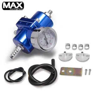 Kırmızı mavi siyah evrensel marka yeni alüminyum ayarlanabilir 0 ila 140 psi yağ göstergesi kiti için yakıt basınç regülatörü göstergesi hortum kiti - Product Image 4