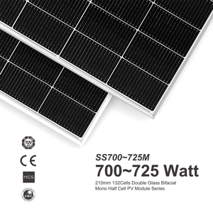Panneaux solaires monocristallins HJT 700W à haute efficacité pour système de stockage d'énergie à prix avantageux - Product Image 2
