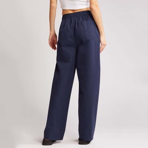 <span class=keywords><strong>Pantaloni</strong></span> lunghi Harem a gamba larga con coulisse quadrata personalizzata primavera autunno <span class=keywords><strong>blu</strong></span> <span class=keywords><strong>Navy</strong></span> <span class=keywords><strong>pantaloni</strong></span> elastici in vita da trekking in bianco - Product Image 3