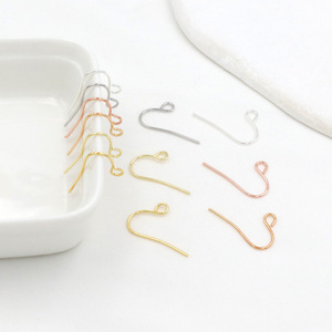 Ganchos para pendientes Figure S, cobre chapado en oro de 18 quilates para la fabricación de pendientes, accesorios de joyería DIY al por mayor - Product Image 2
