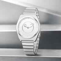 Montre-bracelet en acier inoxydable édition limitée God's Eye - Montre à quartz tendance hip-hop pour couple, pour hommes et femmes
