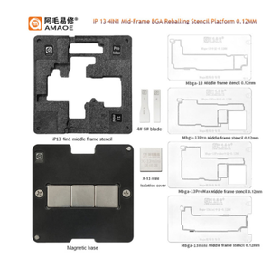 Kits <span class=keywords><strong>de</strong></span> station <span class=keywords><strong>de</strong></span> reboulage <span class=keywords><strong>de</strong></span> couche intermédiaire AMAOE 18 en 1 pour <span class=keywords><strong>iPhone</strong></span> <span class=keywords><strong>X</strong></span> XS XSMAX 11 12 13 14 14 15 Pro Max Outils <span class=keywords><strong>de</strong></span> réparation <span class=keywords><strong>de</strong></span> fixation - Product Image 1