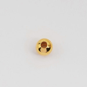 14K Gold Plated Round <b>Beads</b> Iron Hollow Spacer <b>For</b> <b>Bracelet</b> Making - Product Image 1