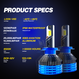 <span class=keywords><strong>Bombillas</strong></span> <span class=keywords><strong>LED</strong></span> para Faros Delanteros de Coche de Larga Duración, 360W, H4 <span class=keywords><strong>H7</strong></span> H11, Sin Errores de Bus CAN, Ahorro de Energía - Product Image 6