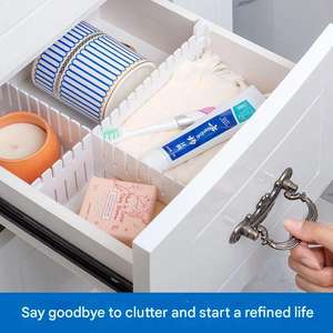 Séparateur de <span class=keywords><strong>tiroir</strong></span> réglable, organisateur de rangement <span class=keywords><strong>DIY</strong></span>, séparateur pour ranger le désordre, couverts, maquillage, vêtements, robes - Product Image 5