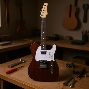 Kit de guitarra eléctrica FELU.TIC DIY de 6 cuerdas, cuerpo de caoba, mástil de arce sin terminar para principiantes - Product Image 2