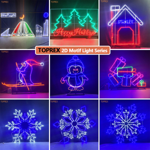 Toprex Decoraciones comerciales de Navidad Led Street Motif Star Light Pole Luces de poste de Navidad al aire libre <span class=keywords><strong>para</strong></span> vacaciones de Acción de Gracias - Product Image 5