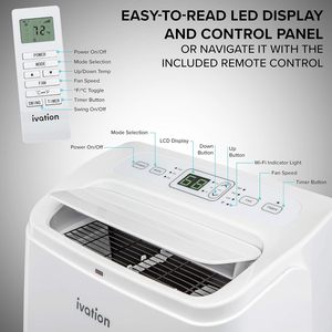 Aire Acondicionado Portátil y Deshumidificador de 13000 BTU con Función de Refrigeración/Calefacción para Uso en Automóviles, Exteriores y Hogares, CONTROL DE CLIMA DESDE SU DISPOSITIVO INTELIGENTE - Product Image 4