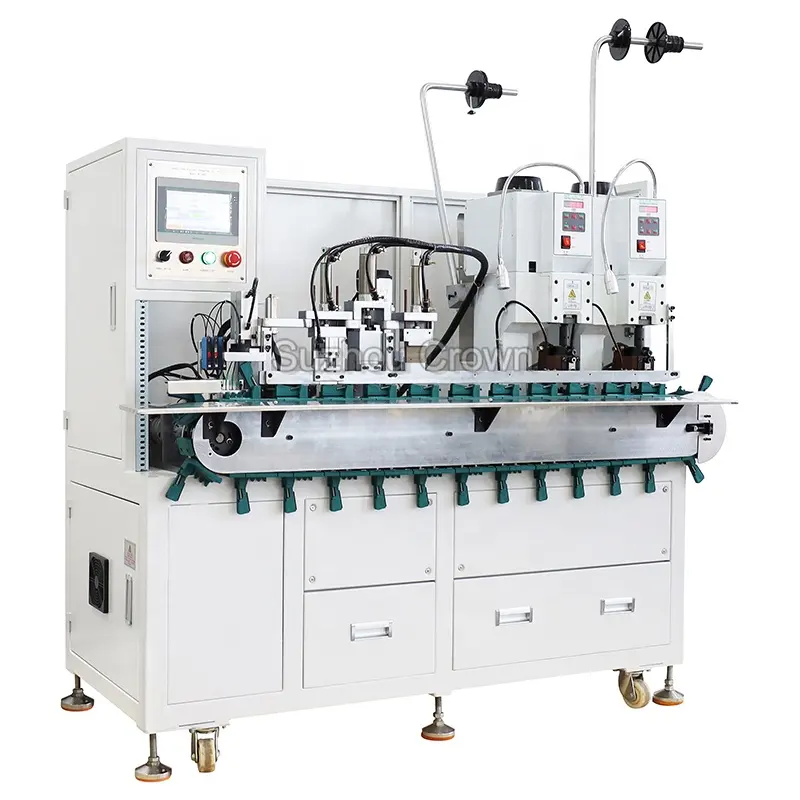 Automatic cable long and short 3 core wire cutting Stripping terminal Crimping Machine