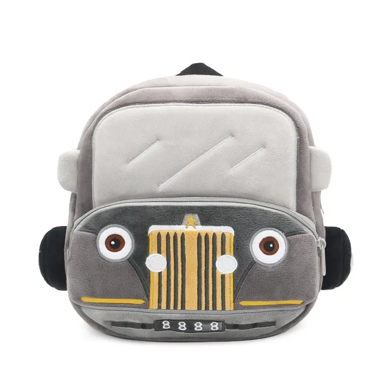 Plush backpack car backpacks for kids cheap children kids backpack school bags for boys custom school bags