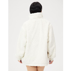 Custom Embroidery <strong>Zip</strong> up Winter Warm Polar Fleece <strong>Reversible</strong> Sherpa Fleece Jacket Women - Product Image 5