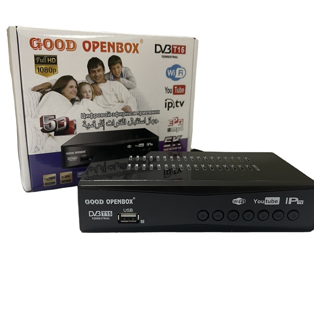 Hot Sales Set Top Box DVB T2 T15 Good Open Box Subscription MPEG4 Tv Decoder Wifi Receiver Tv signal Receiver