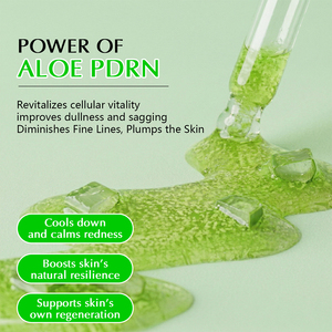 Suero Facial Calmante con Aloe PDRN OEM para <span class=keywords><strong>Piel</strong></span> Sensible, Alivia el Enrojecimiento, Repara <span class=keywords><strong>la</strong></span> Barrera Cutánea, Cuidado Facial Coreano de Marca Privada - Product Image 2
