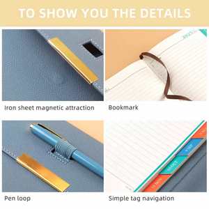 A5 Hardcover Business Diary Spanish Journal PU Leather <b>Notebook</b> School Gift Office Cuadernos With Pen - Product Image 3