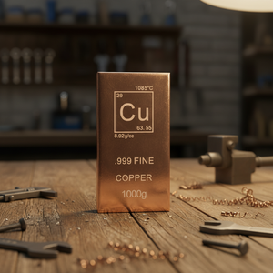 Barre de cuivre massif de qualité supérieure 1KG, pureté 99,9% T2 C11000, lingot de cuivre pour collection de qualité investissement - Product Image 3
