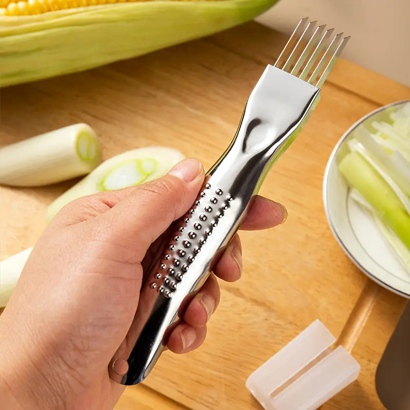 Pisau cincang dengan 6 pisau cincang hijau bawang pisau sayuran tajam pisau dapur aksesoris berguna perlengkapan memasak