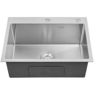 Di alta qualità a mano in acciaio inox singolo ciotola lavello da cucina formato personalizzato Undermount rubinetto forma rettangolare - Product Image 1