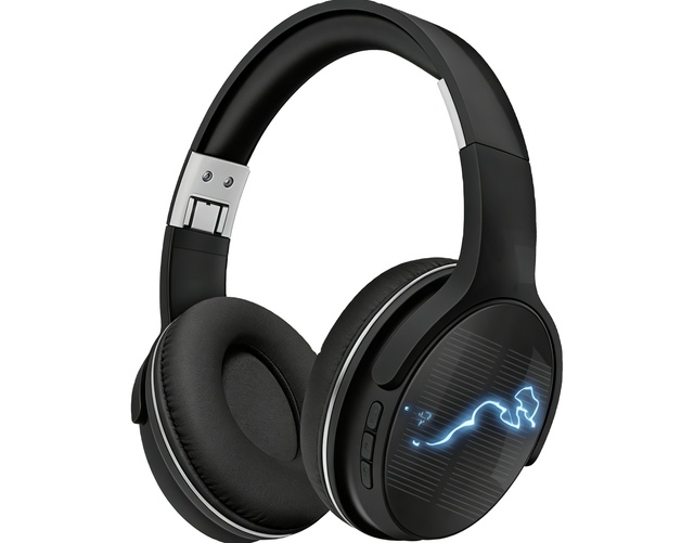 Solar Charging Lightning LED Wireless Headphones 6.0 Over-Ear Headset with TF Card