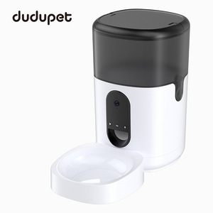 Dudupet Distributeur automatique intelligent pour animaux de compagnie 6L avec caméra et contrôle par application pour chiens et chats, forme arrondie, bol amovible - Product Image 3