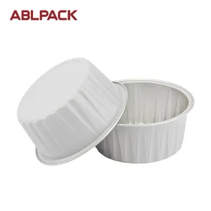 Imballaggio per Fast Food vassoio per teglia in alluminio usa e getta da 125ml contenitore per la cottura del piatto della ciotola della tazza da forno