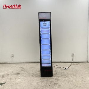 Enfriador de Bebidas con <span class=keywords><strong>Puerta</strong></span> de Vidrio Alta y Delgada, Logotipo Personalizado, Color LED, Enfriamiento Directo por Aire para Panadería, Cine, Salón - Product Image 6