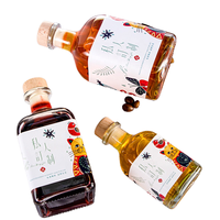 Clair Givré 750ml Bouteilles D'alcool En Verre Bouchon Vide Carré Whisky Vin Gin Vodka Bouteille Fruits Vin Vodka Tailles 100ml 500ml