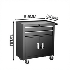 Carrito de Belleza Portátil, Carrito de Herramientas Resistente para Reparación de Automóviles con Cajones Multicapa, Diseño de Empuje Manual - Product Image 2