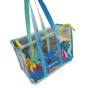 Borsa a Tracolla Trasparente Estiva per Studenti, Borsa da Spiaggia in PVC Personalizzabile, Borsa Cosmetica Portatile per Trucco e Shopping - Product Image 1