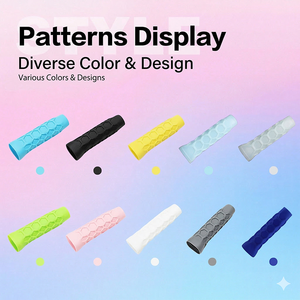 Raquettes de pickleball personnalisées avec logo, poignée en silicone approuvée, motif nid d'abeille, accessoire universel tendance et protecteur - Product Image 4