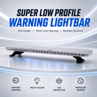 Barre lumineuse LED à profil ultra-plat SENKEN pour véhicules d'urgence, multicolores, pour les secours, les pompiers, les ambulances