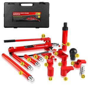 Nhà Máy Giá 10 tấn thép không gỉ thủy lực Porta Power <span class=keywords><strong>Jack</strong></span> tự động khung cơ thể sửa chữa Kit thiết bị cho tự động sửa chữa công cụ - Product Image 6