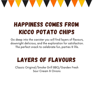 Kicco Patatas fritas Bocadillos exóticos Salty Sour Umami Sabor 100g Envase del bote - Product Image 6