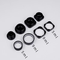 Pot en verre résistant aux enfants vis en plastique noir joint en aluminium industriel pour crème alimentaire cosmétiques fleurs soin de la peau Lotion stockage