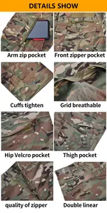 HAN WILD primavera/estate sottile Camouflage Set nero uniforme di sicurezza pantaloni tattici traspiranti giacca